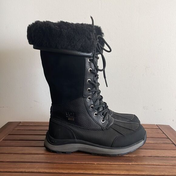 UGG Adirondack III Tall Boots Black USA Women Size 7/UK 5/EU38(MSRP$325) - Picture 4 of 7